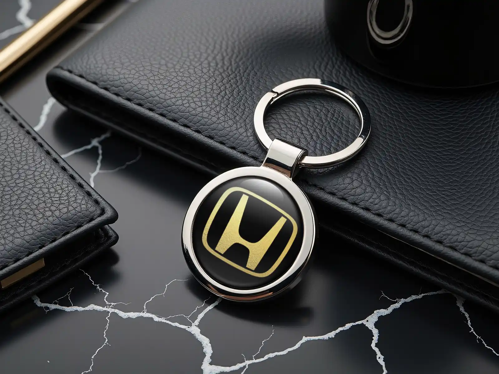 Honda Porte-clés Gravés Logo Métal Premium